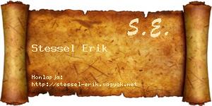 Stessel Erik névjegykártya